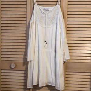 Beachy off the shoulder white dress